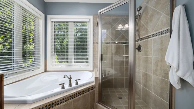 Shower built in a former tub space in Fremont, CA