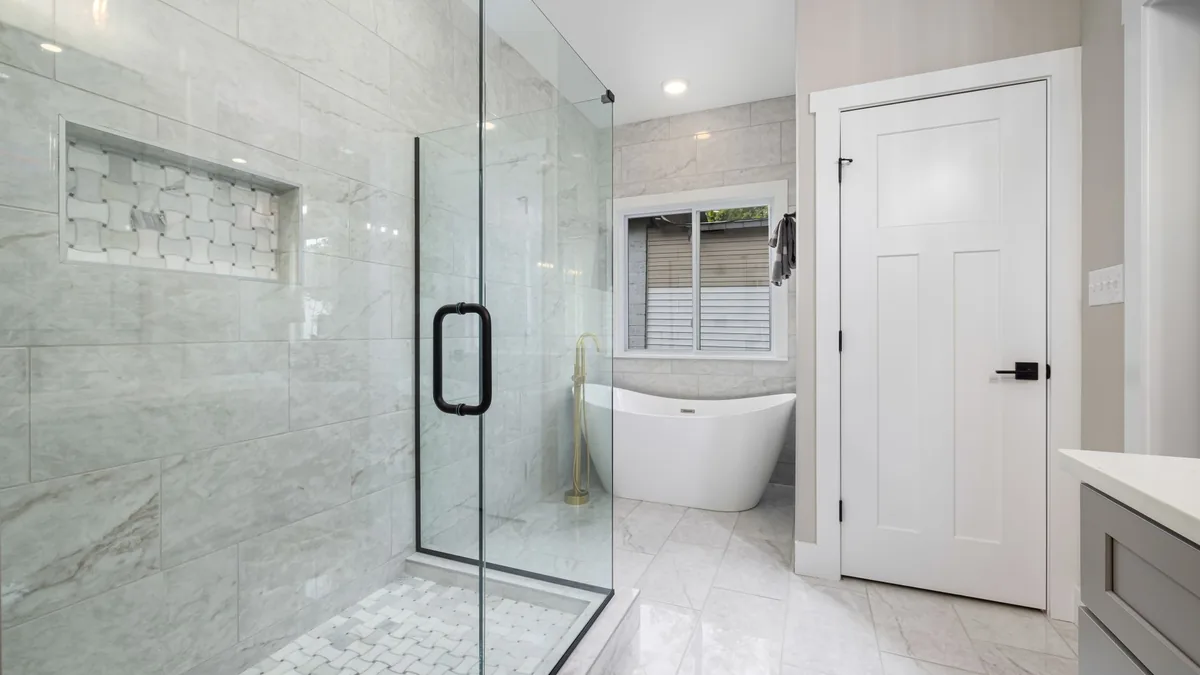 Bathroom opened to the studs for a remodel in Fremont, CA